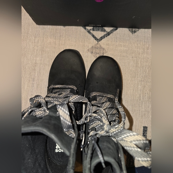 NIB SOREL Joan Of Arctic Wedge III Lexie Boot Women's 7.5 black noir Ankle Boots - Picture 12 of 13